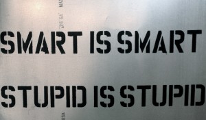 SMART is SMART STUPID is STUPID